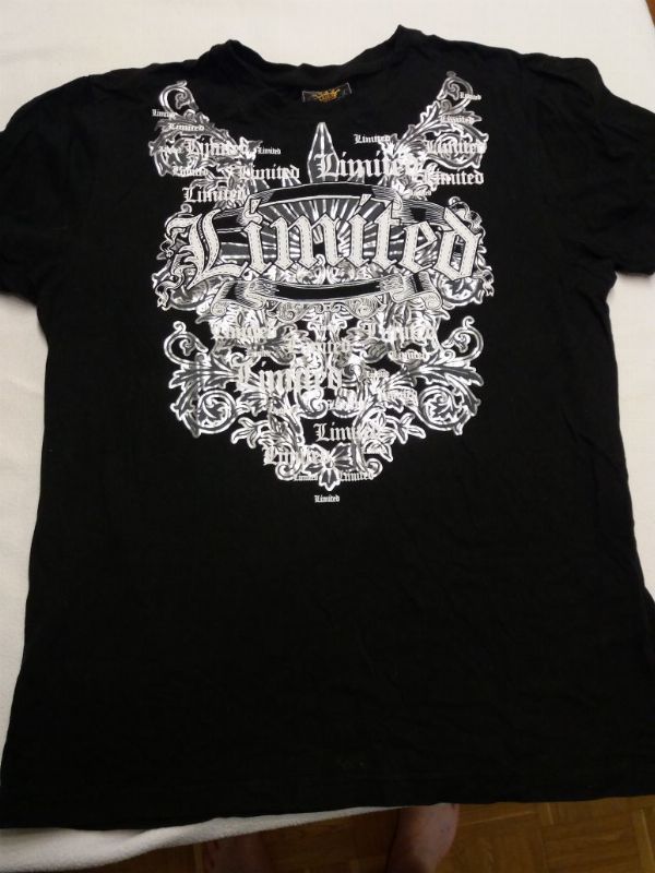 T-Shirt kurzarm Fishbone limited, schwarz, Grösse XL